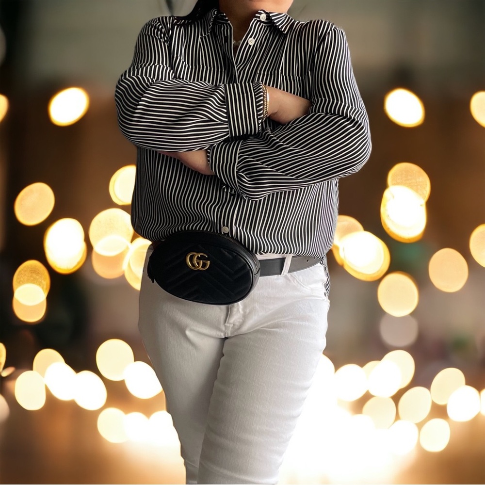 UNUSED Gucci GG Leather Marmont Waist Bag (Fits 29”-34” Waistline)